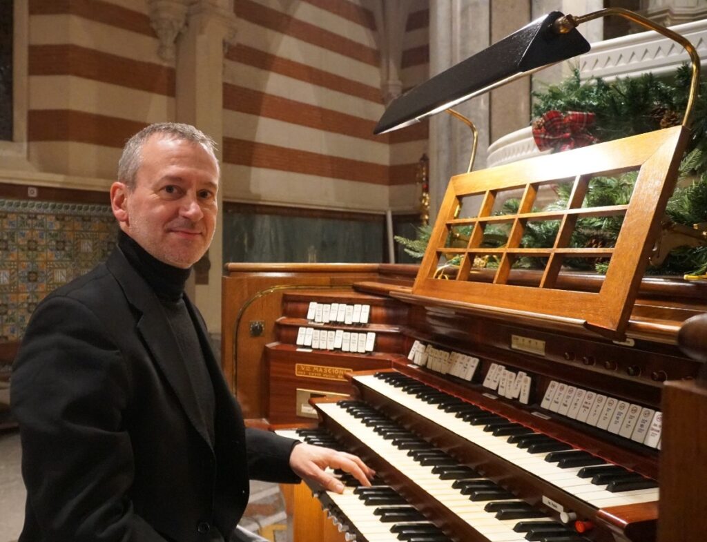 Stefano at the organ